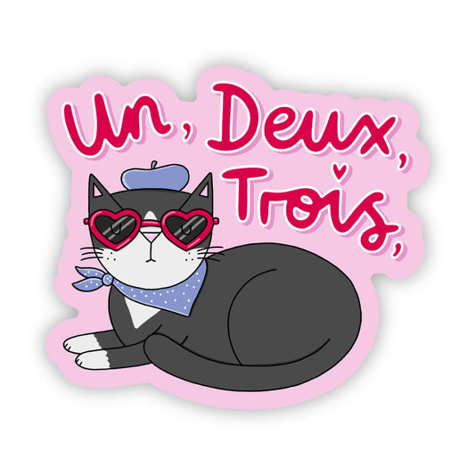 "Un, duex, trois" sticker