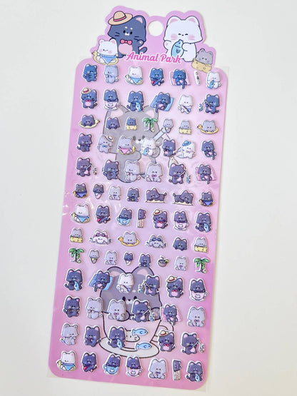 Cat Tiny Puffy Stickers