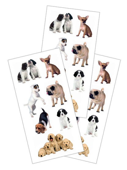 Decorative Stickers - Playful Puppies - ROLL OF 50 MODULES