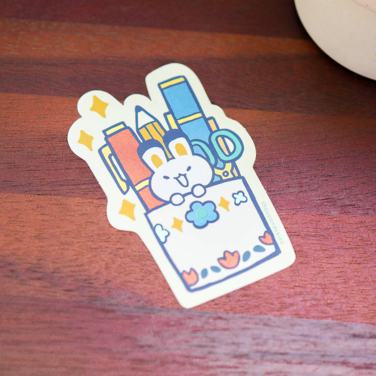 Vinyl Sticker (Holographic) Pen Holder