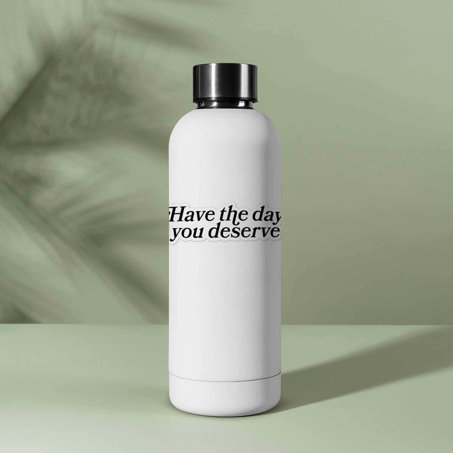Have the Day You Deserve Funny Sticker for Water Bottle