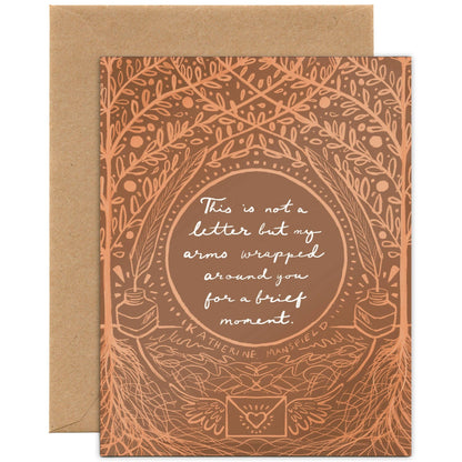 "This is not a Letter" Katherine Mansfield Quote Card — Everyday, Sympathy, Encouragement Card