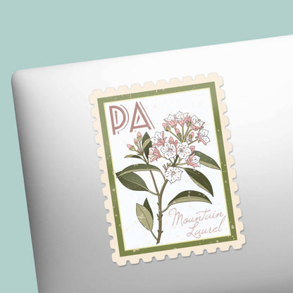 Pennsylvania State Flower Mountain Laurel Sticker - PA Stamp