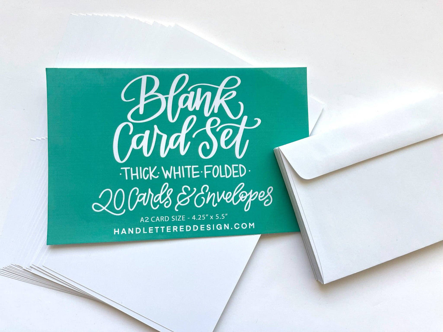 Blank Card Set - 20 Cards and Envelopes Size A2