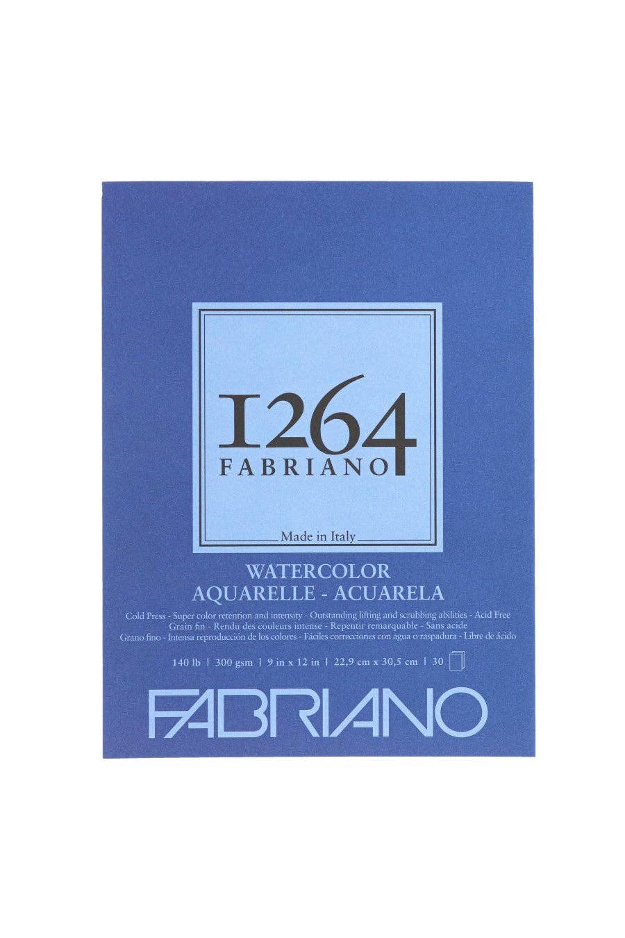 Fabriano 1264 Watercolor Pad, 140 140lb. (300gsm)
