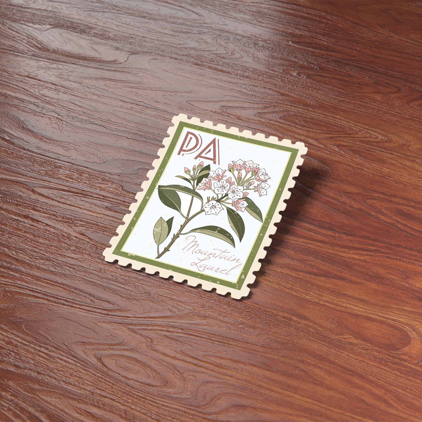 Pennsylvania State Flower Mountain Laurel Sticker - PA Stamp