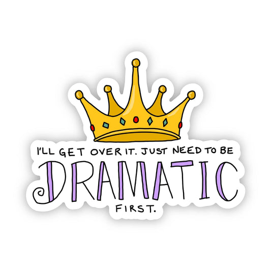 Dramatic quote graphic with yellow crown and purple text