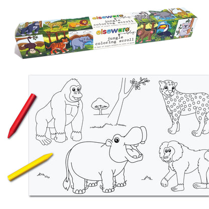 Coloring Scrolls 10ft with Adhesive Back - Jungle