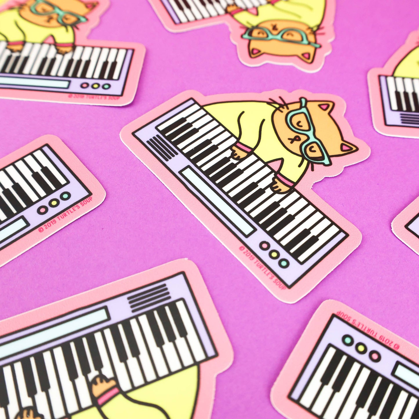 Keyboard Cat Musical Instrument Musician Vinyl Sticker