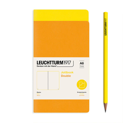 Leuchtturm 1917 - Jottbook Double, 59 numbered pages, Pack of 2 A6