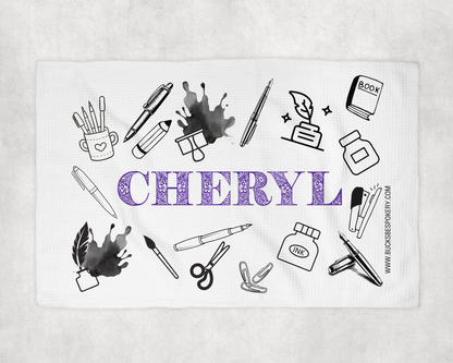 Ink Swatching Towel - Cheryl Font