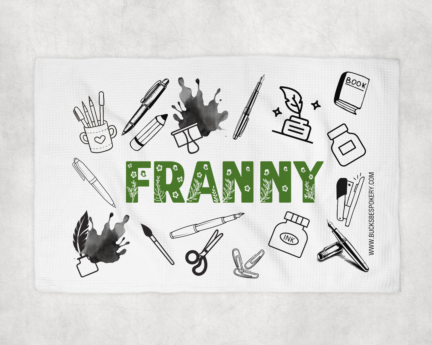 Ink Swatching Towel - Franny Font