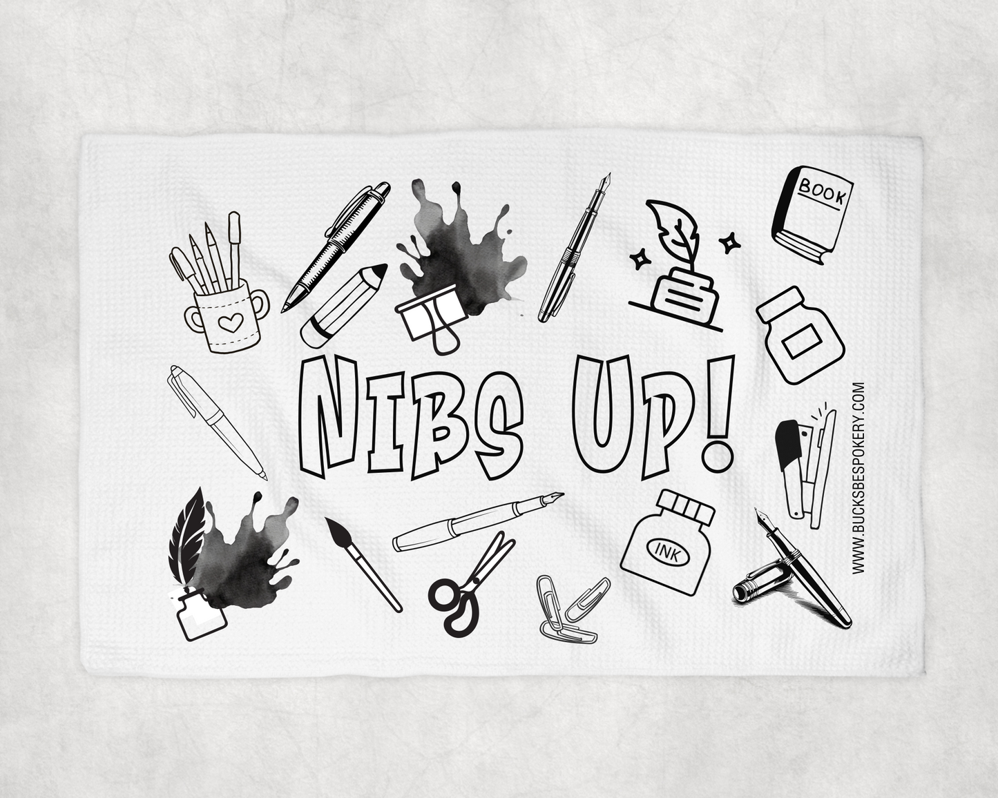 Ink Swatching Towel - Nibs Up! Graffiti