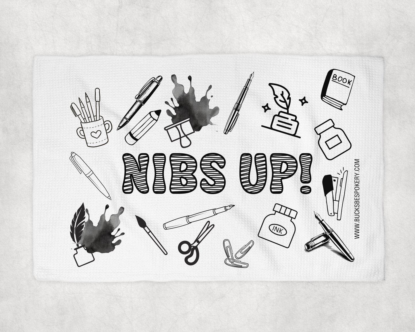 Ink Swatching Towel - Nibs Up! Stripes