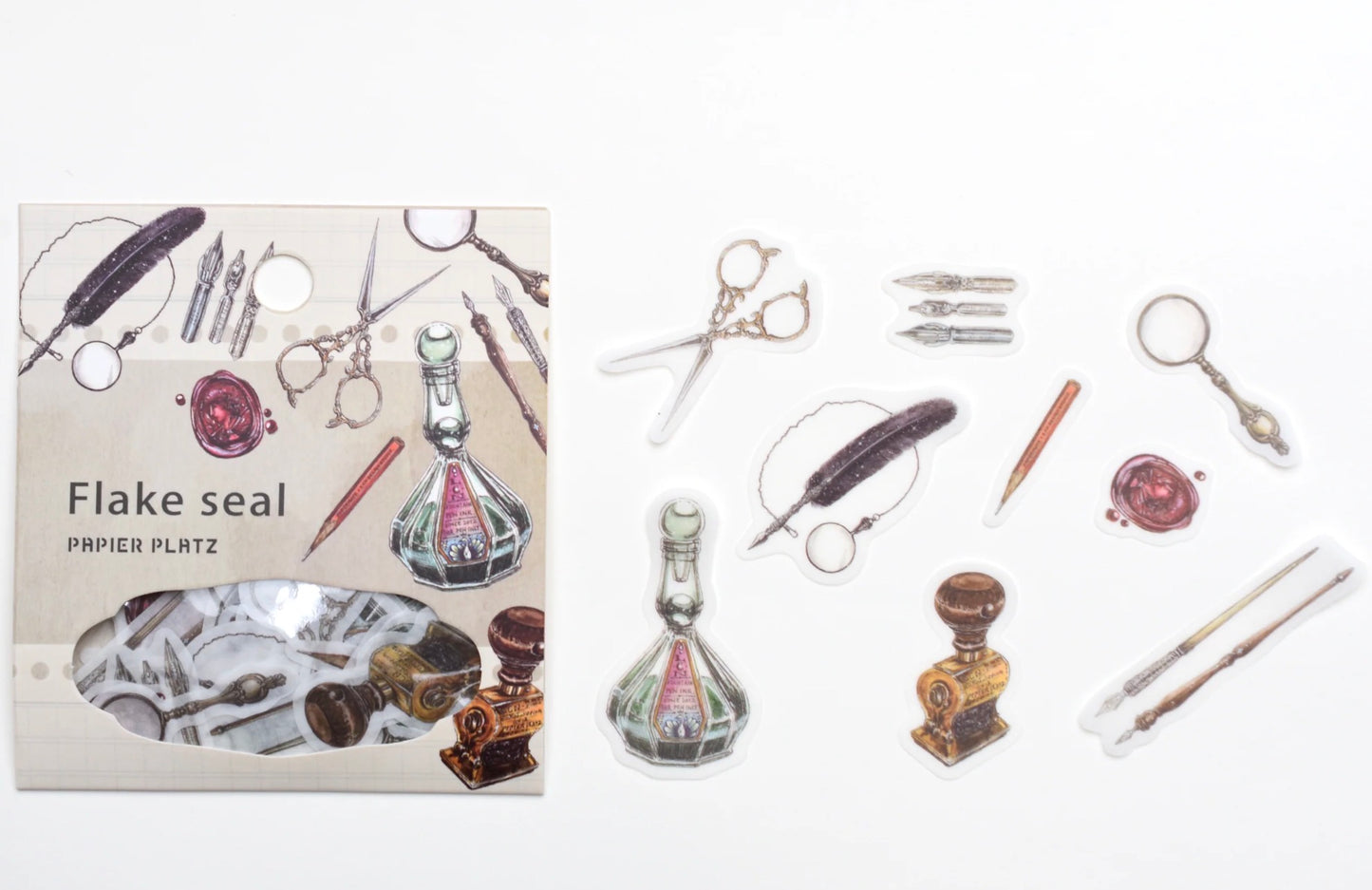 Papier Platz x LCN - Antique Stationery Flake Stickers