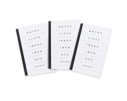 Retro 51 - Modern Traveler Pulary’s 3 Pack Notepad