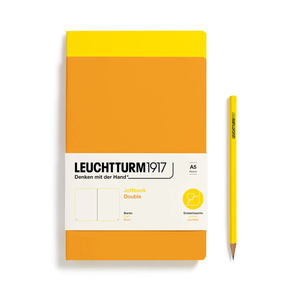 Leuchtturm 1917 - Jottbook Double, 59 numbered pages, Pack of 2 A5