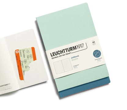 Leuchtturm 1917 - Jottbook Double, 59 numbered pages, Pack of 2 A5