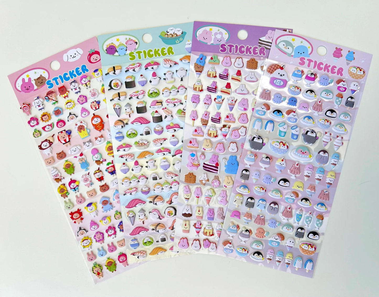 Kawaii Mini Puffy Food Stickers