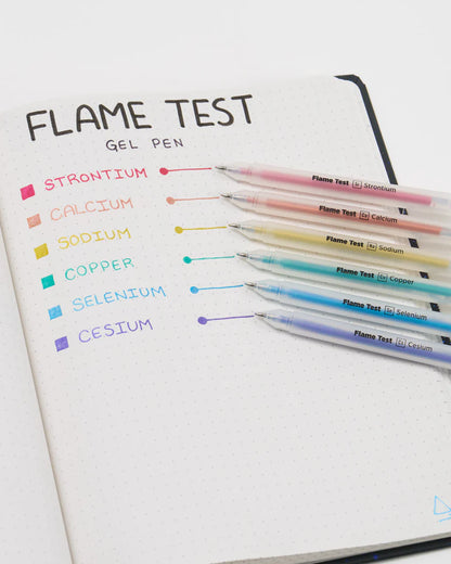 Flame Test High-Opacity Metallic Gel Pens (Pack of 6)
