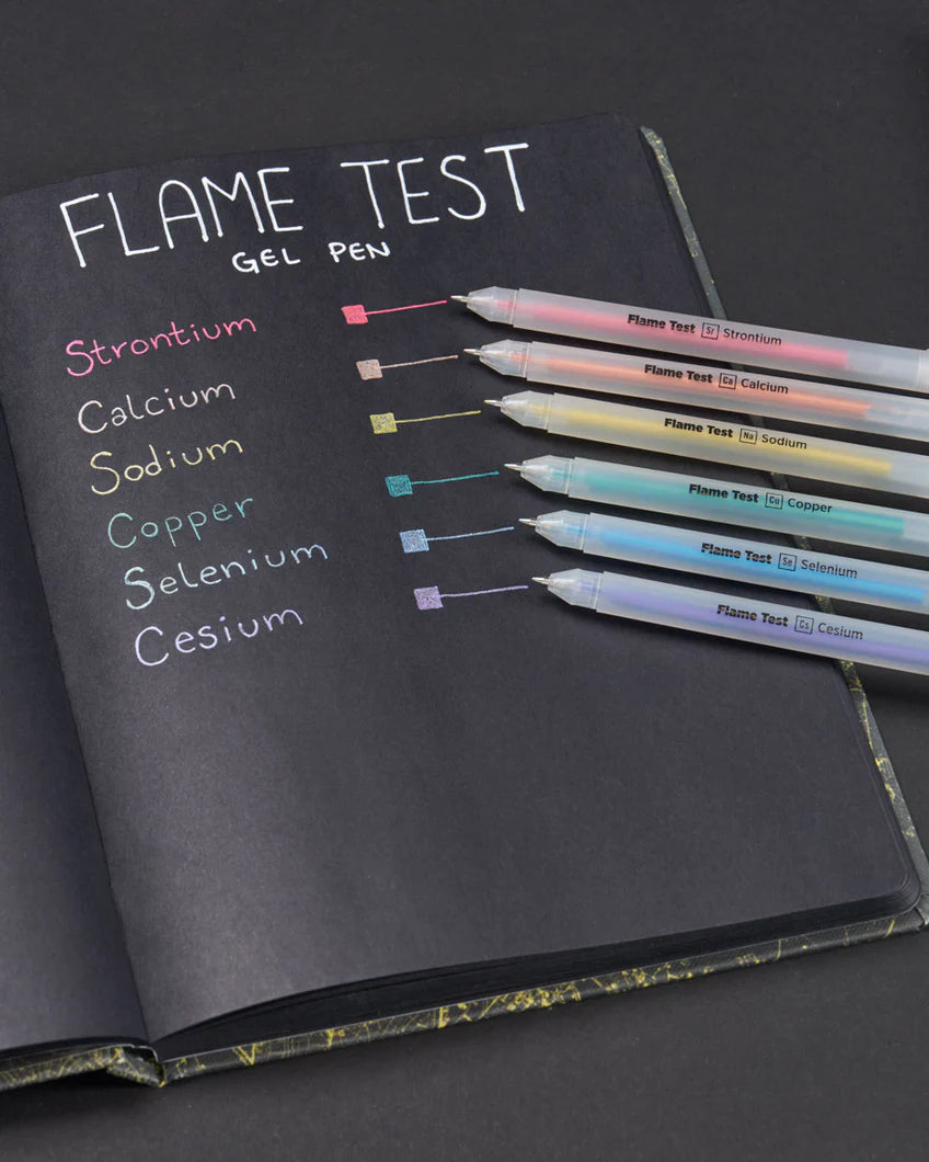 Flame Test High-Opacity Metallic Gel Pens (Pack of 6)