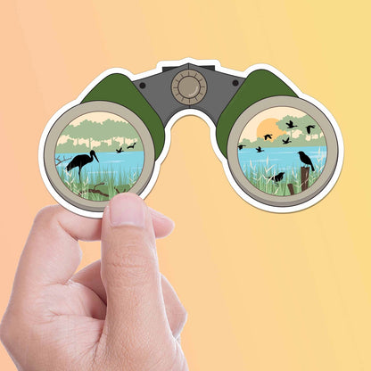 Binoculars Birdwatching Sticker