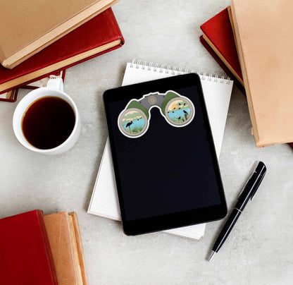 Binoculars Birdwatching Sticker