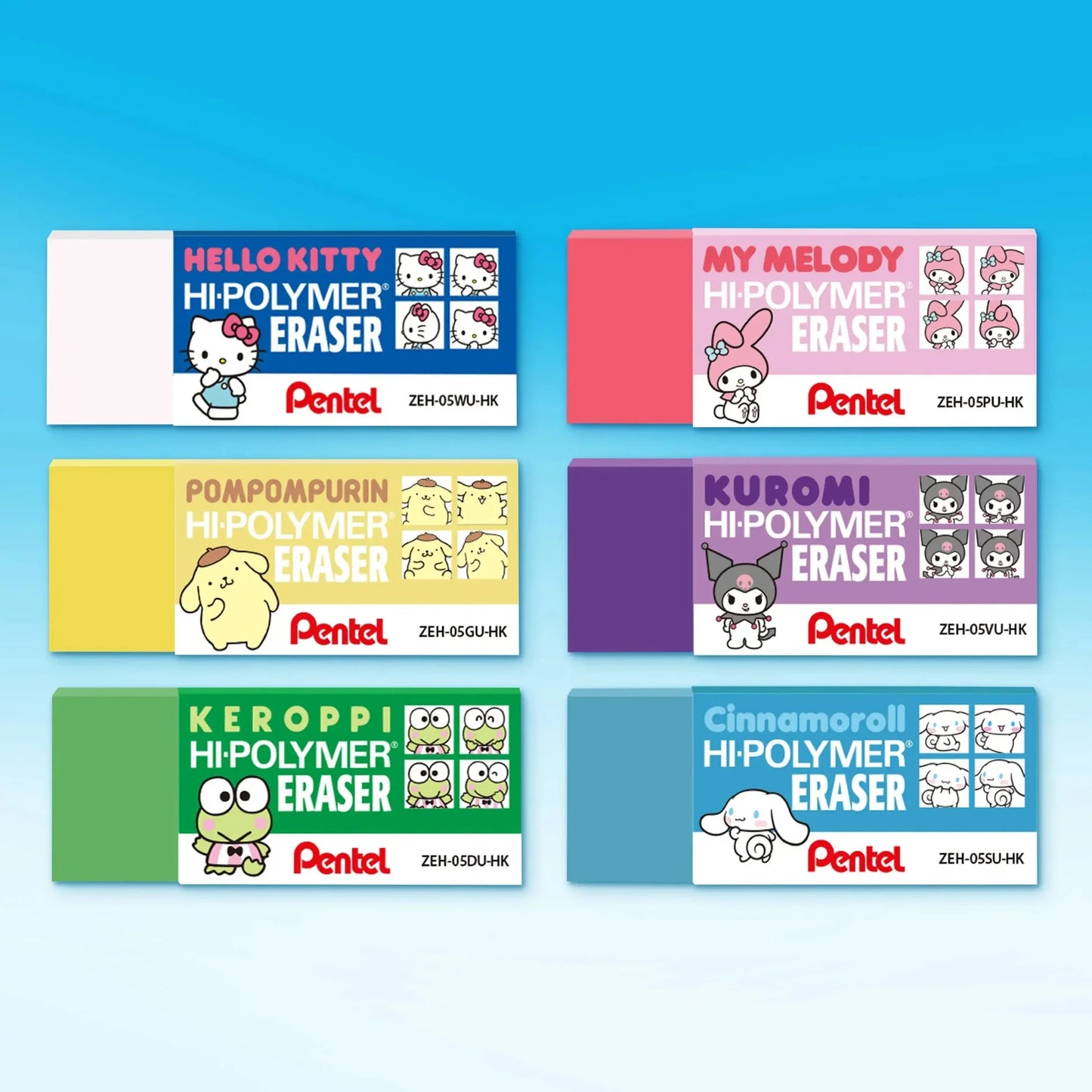Hello Kitty and Friends Hi-Polymer Erasers