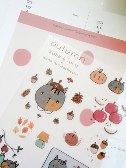 Kuboandlucy x Dana Ate Oatmeal Four Seasons Sticker Sheet