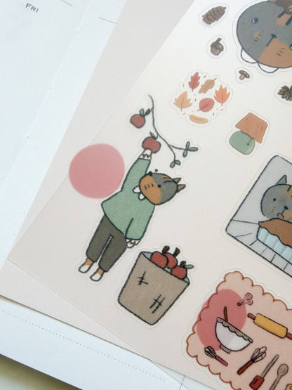 Kuboandlucy x Dana Ate Oatmeal Four Seasons Sticker Sheet