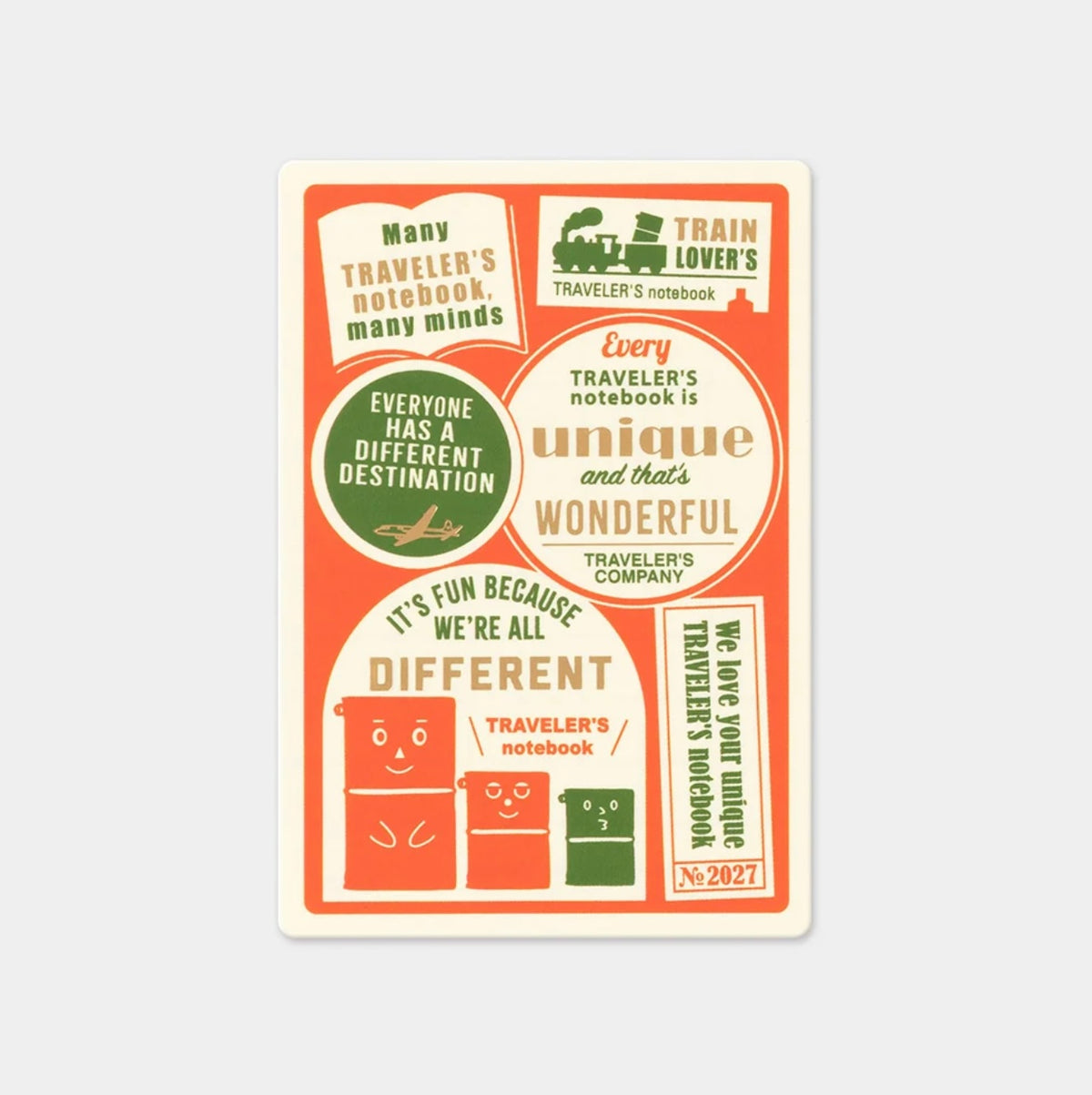 Pencil board reverse side with colorful notebook slogans and illustrations