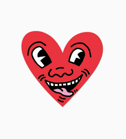 Heart By Keith Haring (Back To School) - Die-Cut Sticker