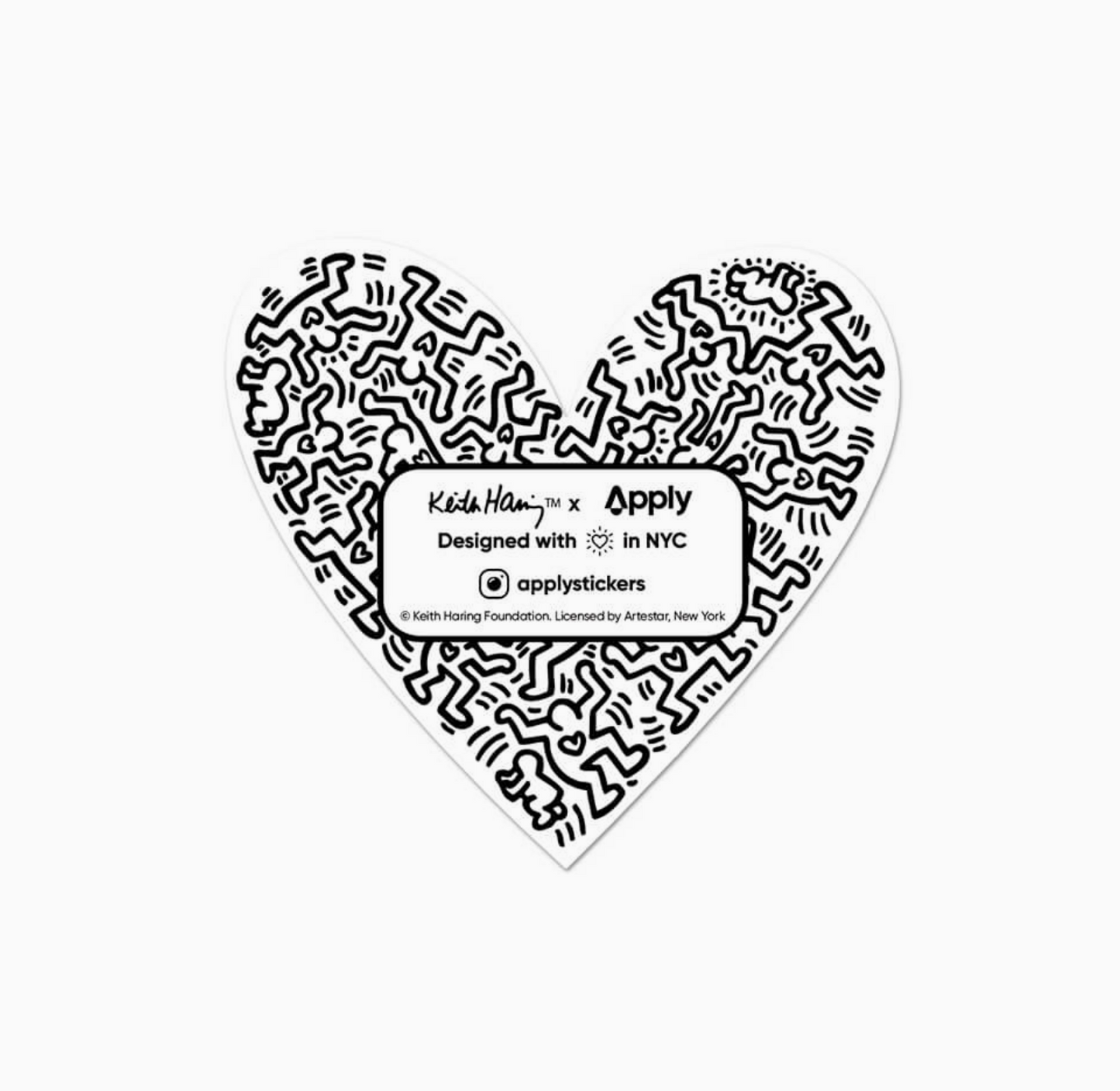 Heart By Keith Haring (Back To School) - Die-Cut Sticker