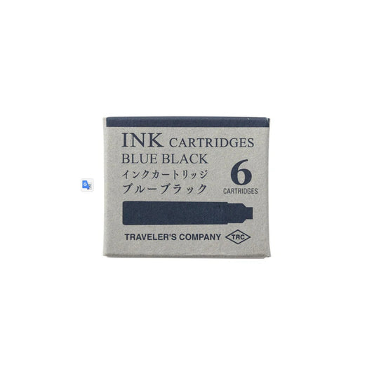 TRAVELER'S TRC BRASS - FOUNTAIN / ROLLERBALL PEN Ink Cartridges (Blue Black)