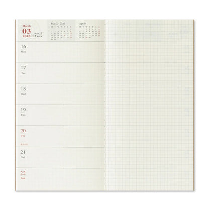 TRAVELER'S notebook - 2026 Weekly + Memo (Regular Size)
