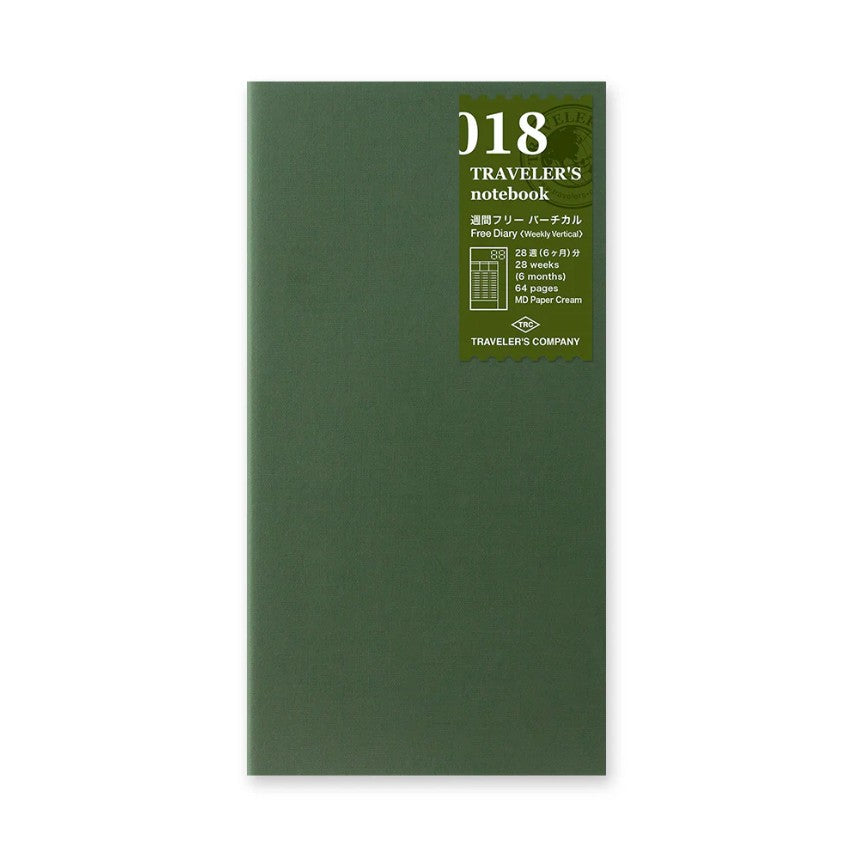 TRAVELER’S notebook - 018 Free Diary (Weekly Vertical)