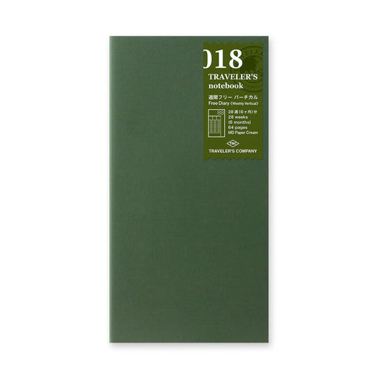 TRAVELER’S notebook - 018 Free Diary (Weekly Vertical)