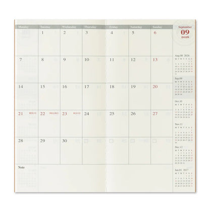 TRAVELER'S notebook - 2026 Monthly (Regular Size)