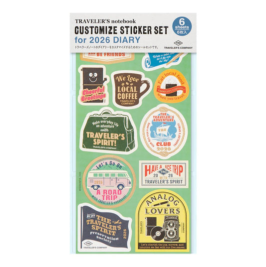 TRAVELER'S notebook - Customized Sticker Set for Diary 2026