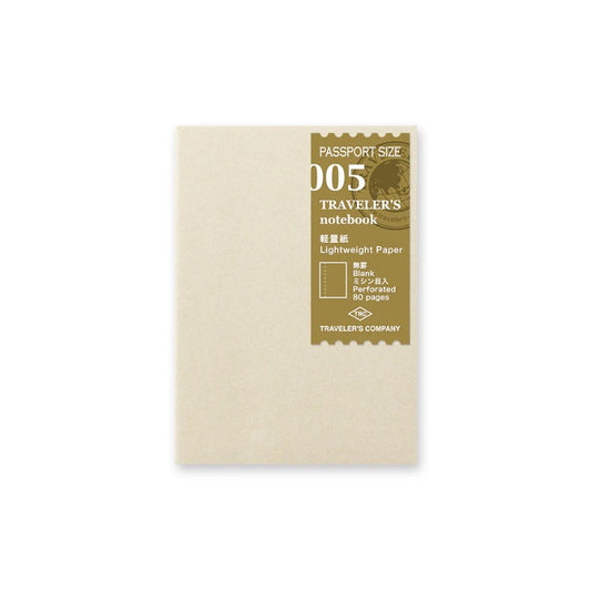 TRAVELER’S notebook - 005 Lightweight Paper Notebook (Passport Size)