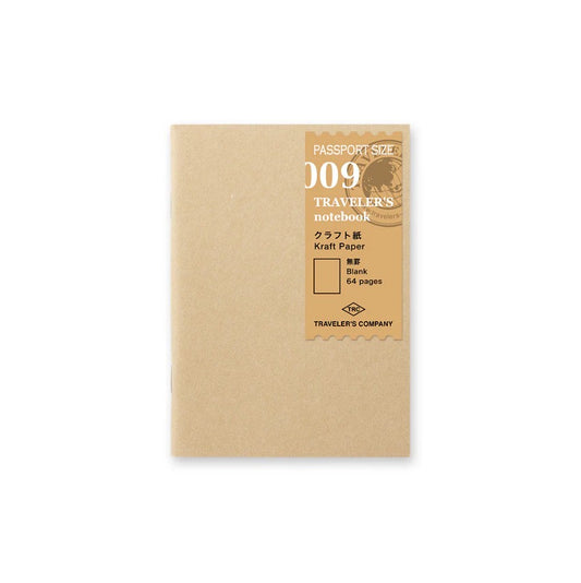 TRAVELER’s notebook - 009 Kraft Paper Notebook (Passport Size)