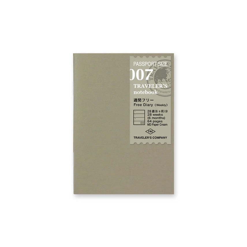 TRAVELER’S notebook - 007 Free Diary [Weekly] (Passport size)