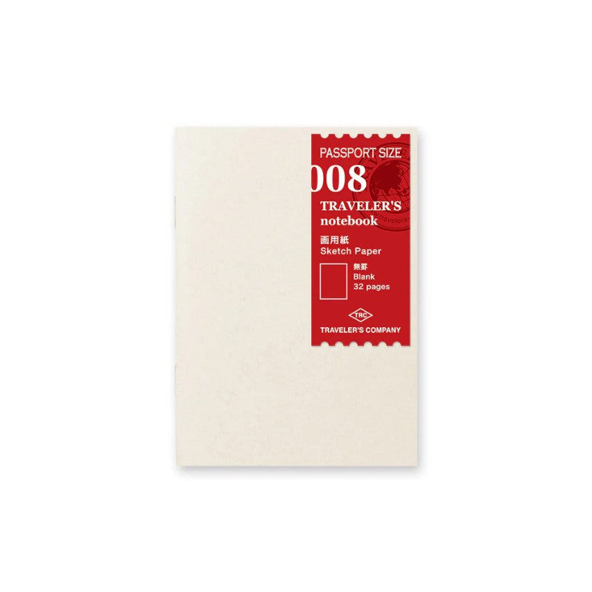 TRAVELER’S notebook - 008 Sketch Paper Notebook (Passport Size)