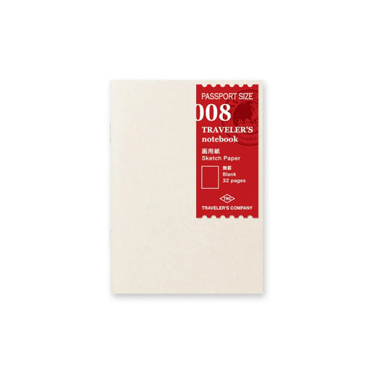 TRAVELER’S notebook - 008 Sketch Paper Notebook (Passport Size)