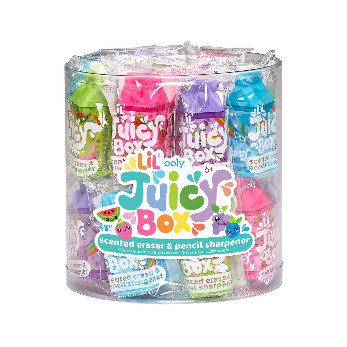 Lil' Juicy Box: Scented Eraser + Sharpener (Purple)