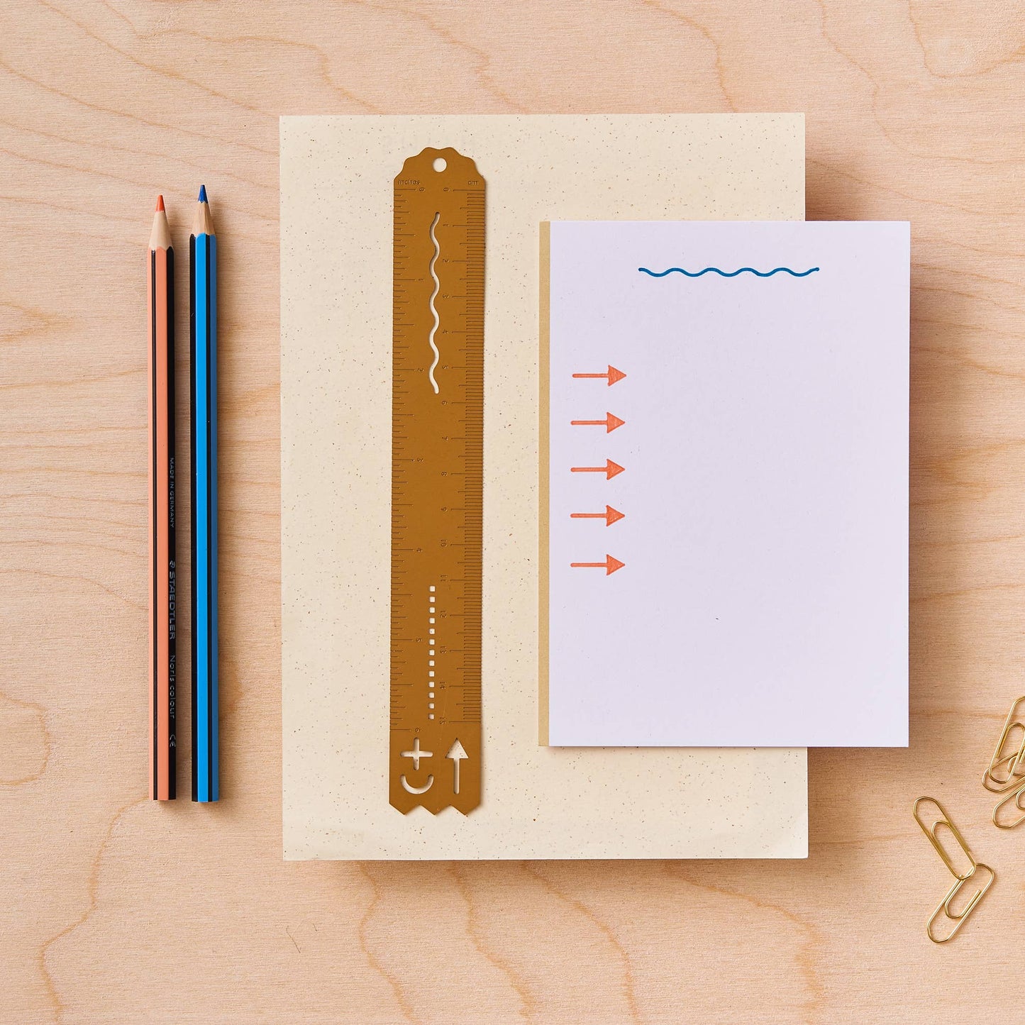Brass Stencil Ruler, stationery tool
