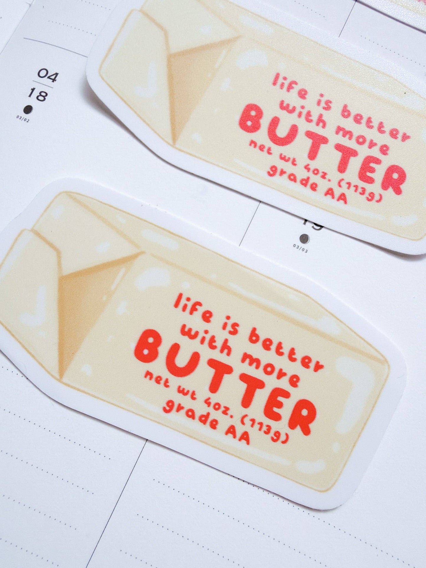 Kuboandlucy Stationery Co | Life is Better with Butter Matte Vinyl Sticker
