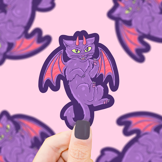 Devil Kitty, Cat Lover, Evil, Demon, Kitten, Vinyl Sticker