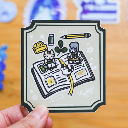 Vinyl Sticker Open Book