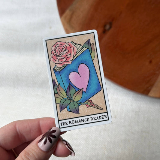 The Romance Reader Book Tarot Card Sticker